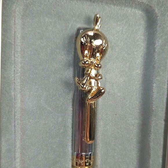 Vintage Looney Tunes Stylus Pen Pals Tin Case With Tweety Pen 1994 - Picture 4 of 8